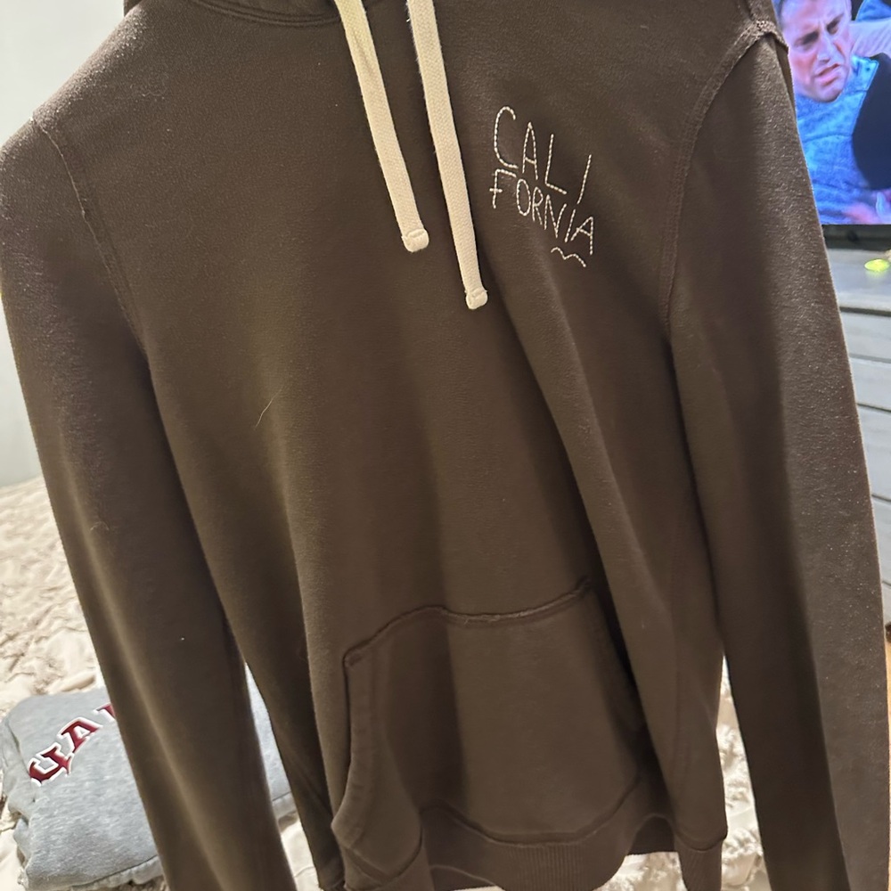 Hollister Dark Brown Hoodie with California Design